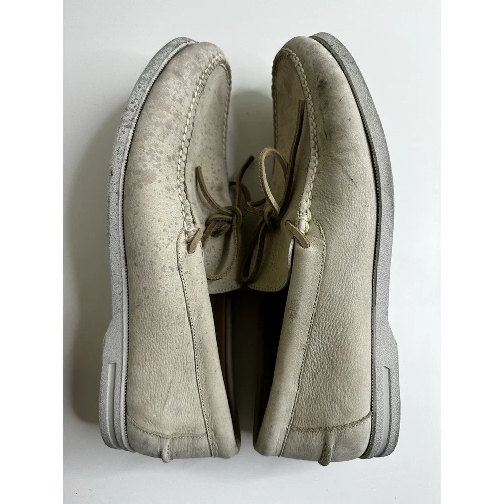 Peter Millar Men's Shoes Sz 11 1/2‎ M Tan Leather Boat Slip On DISTRESSED AS IS